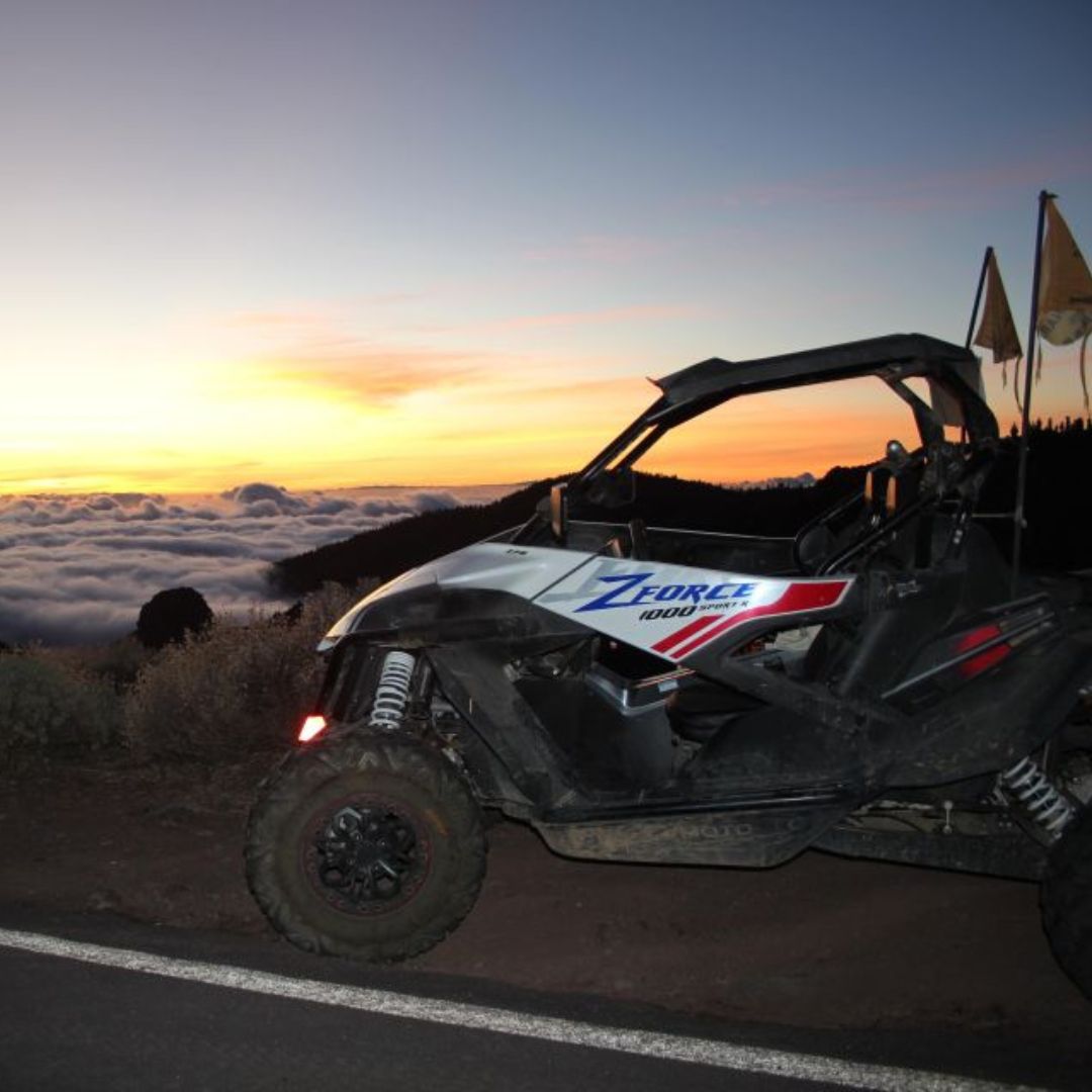 buggy o zachodzie słońca teneryfa
