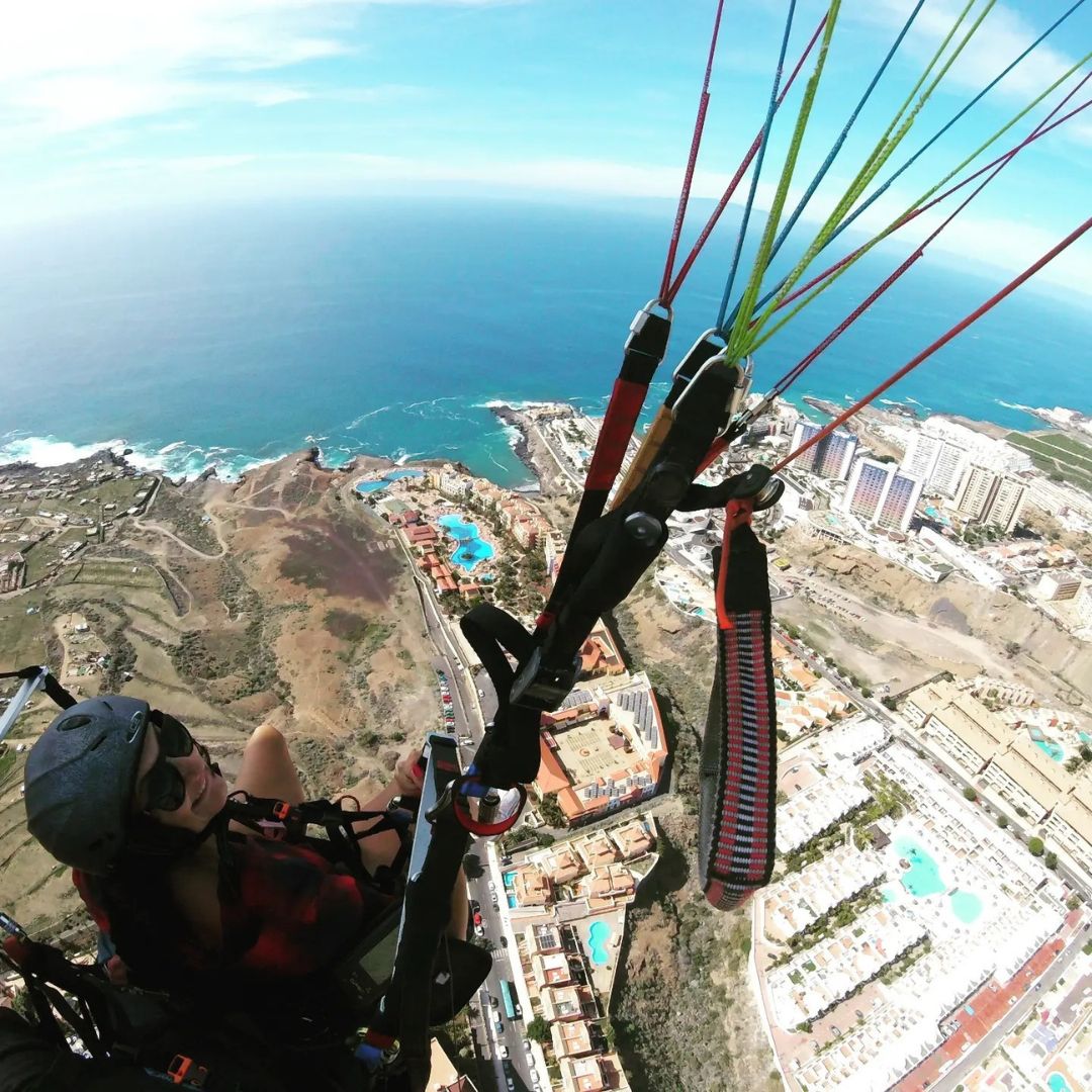 lot paralotnią na teneryfie - widok