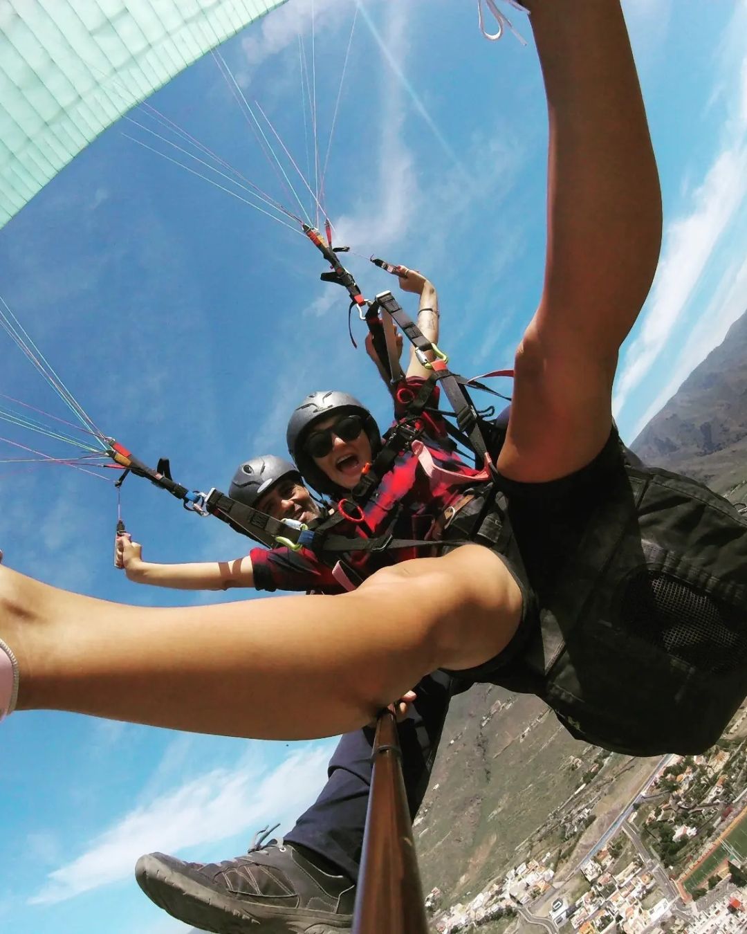 lot paralotnią na teneryfie