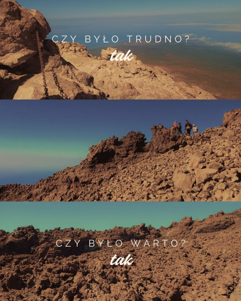 wejście na szczyt wulkanu teide teneryfa